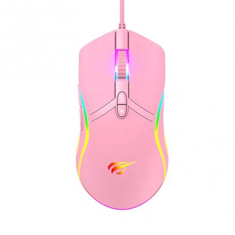HAVIT ΠΟΝΤΙΚΙ GAMING MS1026, ΜΕ LED, ΡΟΖ