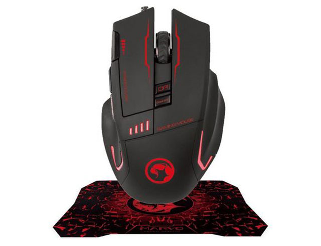 MARVO G909 ΕΝΣΥΡΜΑΤΟ GAMING ΠΟΝΤΙΚΙ+MOUSEPAD