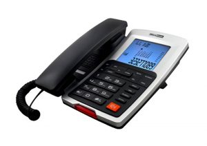Σταθερό Ψηφιακό Τηλέφωνο Maxcom KXT709 Γκρί - Ασημί με Οθόνη, Ανοιχτή Ακρόαση και Ένδειξη Εισερχόμενης Κλήσης Led