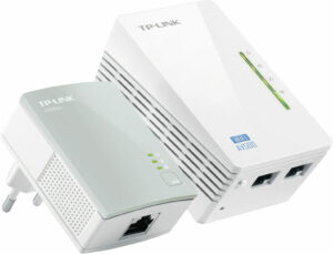 TP-LINK TL-WPA4220KIT v4 Powerline Διπλό για Ασύρματη Σύνδεση Wi‑Fi 4 και 2 Θύρες Ethernet
