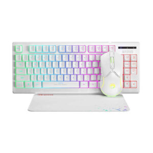 MARVO CM310 GAMING SET, ΠΛΗΚΤΡΟΛΟΓΙΟ+ΠΟΝΤΙΚΙ+MOUSEPAD, ΛΕΥΚΟ