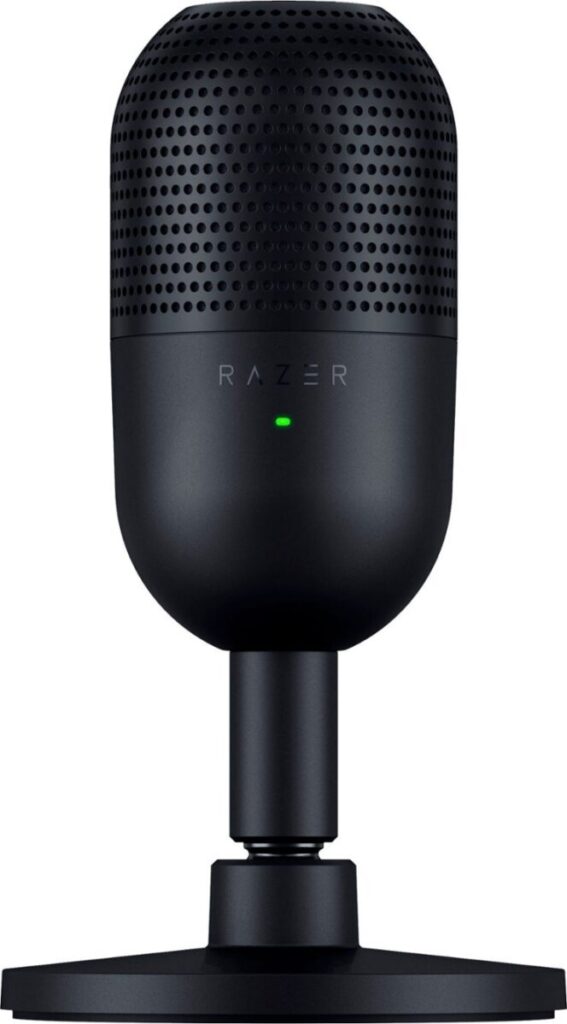 RAZER SEIREN V3 MINI BLACK – USB CONDENSER MICROPHONE – BUILD-IN SHOCK ABSORB – MUTE BUTTON (RZ19-05050100-R3M1)